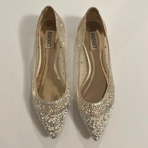 Badgley Mischka Babette Bejeweled Flats: Size 10